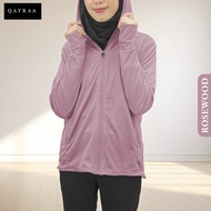 QAYRAA UPF50+ Cap Jacket Jogging Jacket Sport Anti-UV Hoodie /Size S-3XL/Black/Blue/Maroon/Grey/Dust