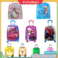 【24H COD】3D Cartoon 18 Inch Travel & School Trolley Kids Luggage BagPretend Play Cartoon Kids 16"/18