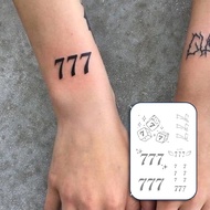 1 Bộ hình xăm công nghệ cách mạng, Hình xăm bán vĩnh viễn, Con'số may mắn'số bảy, 777, Hình xăm tạm 