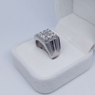 Cincin Berlian Pria Natural Berlian Banjar Asli Original Diamond Intan Perak Murah