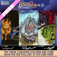 Brush set for Procreate ชุดแปรง Procreate 3 แบบ CARTOON SET1