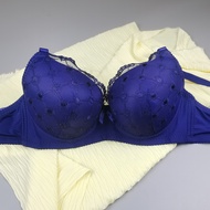 Push up Lace Bra Gathering Cup B/C #38-44 Underwired Bra Flora Embroider Cotton Bra (JOYAH #8865)