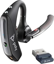 Plantronics by Poly Voyager 5200 UC Wireless Headset &amp; Charging Case - Single-Ear Bluetooth Headset w/Noise-Canceling Mic - Connect Mobile/Mac/PC via Bluetooth - Works w/Teams, Zoom - (206110-102)