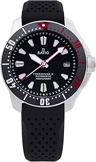 RATIO FreeDiver X Dive Watch Sapphire Crystal Automatic 3D Indices Diver Watch 200M Water Resistant 
