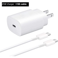 ชุดชาร์จเร็ว samsung 25W (หัวชาร์จซัมซุง + สายชาร์จเร็ว ) สายชาติเร็ว type c to type c Super Fast Ch