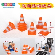 Children's traffic cone toy car triangle cone parking scene ice cream cone road signs roadblock sand
