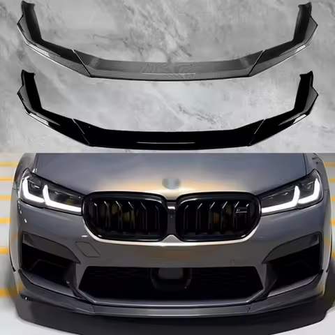 Car Front Bumper Lip Diffuser Spoiler Splitter Body Kits For BMW 5 Series M5 F90 LCI 2021-2024 Lower