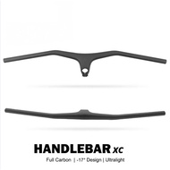 MTB Carbon Handlebar Chrome Integrated Carbon Handlebar MTB  Bike Accessories -17 degree 660--800mm 