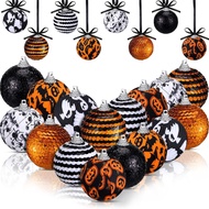 Halloween Wooden Ornaments Set Holiday Party Decorations Tree Hanging Decor for Home Outdoor Indoor 