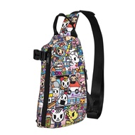 Tokidoki Unicorno Sling Bag Crossbody Shoulder Chest Bags Print Backpack Travel Daypack with Adjustable Strap for Men and Women