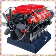 DIY V8 Engine Model Assembly Kit Eight Cylinder Engine Model Building High-Tech Educational Experime