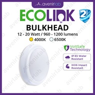 ECOLINK Bulkhead Light Outdoor IP65 Weatherproof Waterproof Surface Light 12W 20W