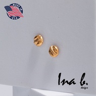 Ina B. Designs OriginalUS 10k Gold Hypoallergenic Non-Tarnish Made in U.S.A Stud Earrings Baseball B004