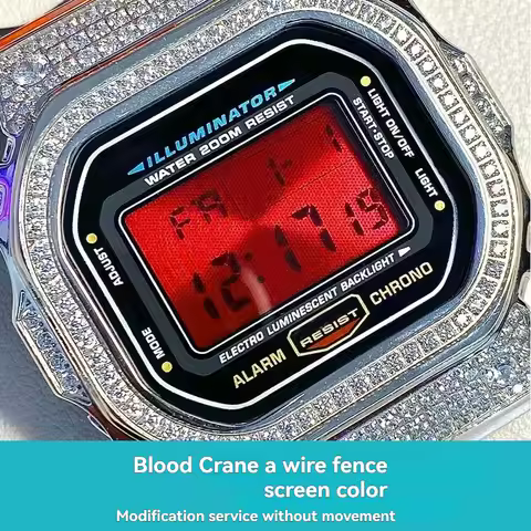 DW5600 Watch Screen Accessories for Casio GWM-5610 Blood Crane Screen Modification Metal Mesh Blood 