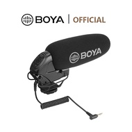 BOYA BY-BM3032 On-Camera Condenser Microphone Super-Cadioid Automatic Power ON-OFF Mic for Camera Phone Camcorder