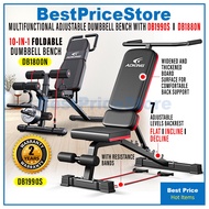 BPS FWM Foldable Dumbbell Bench Barbell Weight Lifting Sit Up Adjustable Incline Decline Flat DB1870
