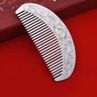 New Style S999 Sterling Silver Comb Snowflake Pure Silver Hair Comb Female Health Care Gua Sha Send 