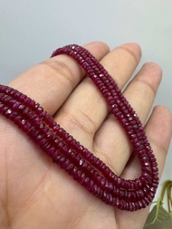 Natural African London rubies beads in Rhondell facted “deep red color” natural color (1 string=8g) 