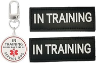 MYDEERYOO Service Dog in Training Patch, in Training Tags, Servcie Dog ID Tags Hook and Loop in Trai