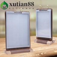 XUTIAN Ads Display Stand, Wooden Holder Label Holder Menu Card Holder, Multipurpose Aon-slip Acrylic
