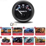 【GTTR】2 Inch 52MM 12V Vehicle Water Temperature Gauge Fahrenheit 100 to 250 Black Faceready stock