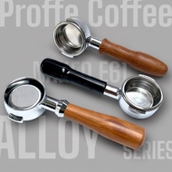 Naked portafilter e61 aluminum series Bottomless portafilter handle wood and abs Porta filter e61 gr