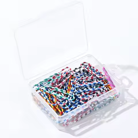 50PCS File Holder Creative Metal Paper Clips Alloy Binding Bookmark Clip Colored Binder Clamps Bindi
