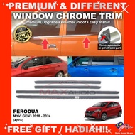 Window Chrome Trim PERODUA MYVI GEN3 G3 2018 - 2024 (4pcs/10pcs) Car Door Seal Moulding Line Lining 