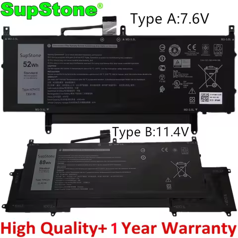 SupStone TVKGH N7HT0 10R94 Laptop Battery For Dell Latitude 9510 9520 2-in-1 P94F P95F N7HTO 08NFC7 