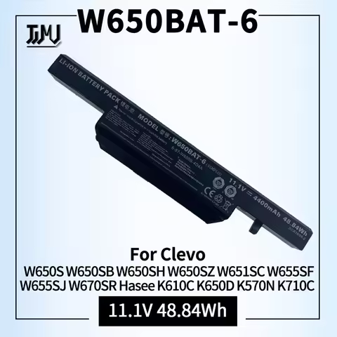 W650BAT-6 Battery for Clevo W650S W650SB W650SH W650SZ W651SC W655SF W655SJ W670SR Hasee K610C K650D