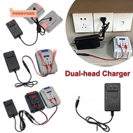 PEONYTWO Lithium Battery Charger, Universal 18/21V/24V Lithium Dual-head Charger, Overload Protectio