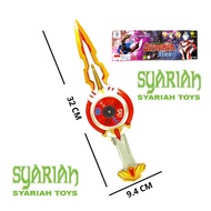 SYARIAH TOYS SENJATA PEDANG ULTRAMAN ORB SUARA LAMPU DX ORB CALIBUR FREE BATERAI 9563