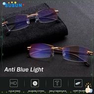 SUSUN Anti Blue Light Computer Gaming Goggles +1.0 to 3.0 Degree Unisex Rimless Presbyopia Glasses