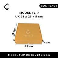 FLIP MODEL BOX CORRUGATED FLIP BOX size 23 x 23 x 5 cm