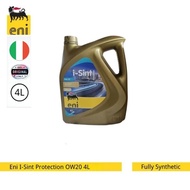 Eni i-Sint Protection OW20 Fully synthetic Gasoline Engine Oil 4L  (Free milage sticker eni  )