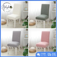 STYLISH【PH Stock+COD 】1-2pcs Waterproof Dining Chair seat cover stretchable elastic furniture seatcovers monoblock Chair Cover elastic chair cover