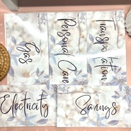 Cash Envelopes Laminated A6 size with holes Beginner Cash Stuffing