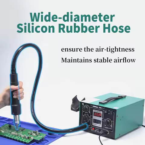 YIHUA 706-II T-12 Soldering Iron Blower Hot Air 2 in 1 Rework Station BGA SMD Desoldering Soldering 