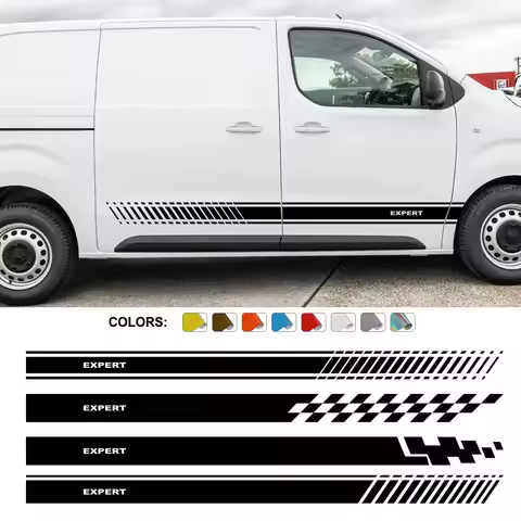 Car Stickers For Peugeot Expert Traveller Van Camper Door Side Stripes Graphics Vinyl Decor Decals C