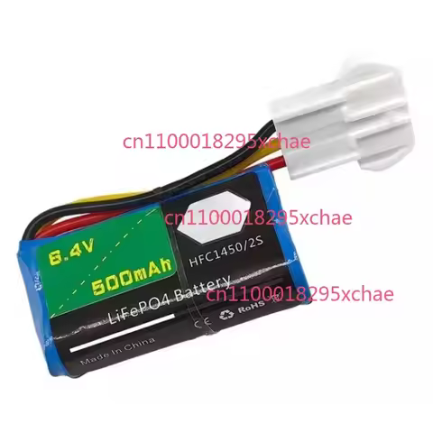 6.4V 2S 500mAh LiFePO4 Battery EL4.5-3P Rev plug for RC Buggy Car Truck Boat