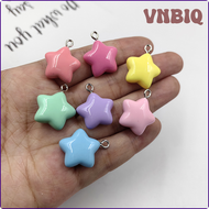 VNBIQ 10 Stücke Korea Bunte Kleine Stern Charms DIY Ergebnisse Kawaii Schlüssel Bund Ohrring Anhänger Charms Für Schmuck Herstellung C1226 BVNEA