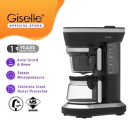 Giselle Fully Sealed Coffee Bean Built in Grinder And Drip Coffee Machine, Coffee Maker With Inducti