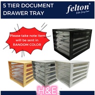 Hot Sales 🔥🔥🔥FELTON 5 Tier A4 Document Drawer Organizer/ Document Tray FDD8575 (Bubble Wrap Extra Protection)