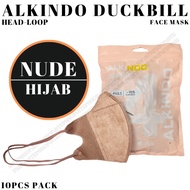 Careion Alkindo Duckbil 3D Hijab Mask Duckbill Headloop 4ply Mask Duckbill 3D Easy Care Earloop Duckbill Mask 10pcs Pack