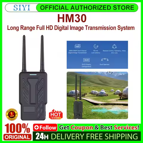 SIYI HM30 Long Range Full HD Digital Image Transmission FPV System 1080p 60fps 150ms SBUS PWM Mavlin