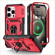 【Thời trang】 Ốp lưng cho iPhone 16 15 14 13 12 11 Pro XS Max XR Plus Vỏ giáp bảo vệ máy ảnh bậc quân