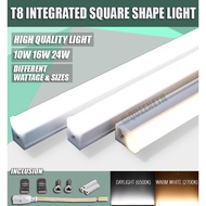 LED T8 Tube Light 10W 16W 24W Integrated Fluorescent Light 50Hz-60Hz Power Saver Light For COB Home