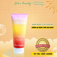 Five Grains Body Whitening Tone Day Cream 200ML Lotion Body Lotion Whitening Jolie Beauty