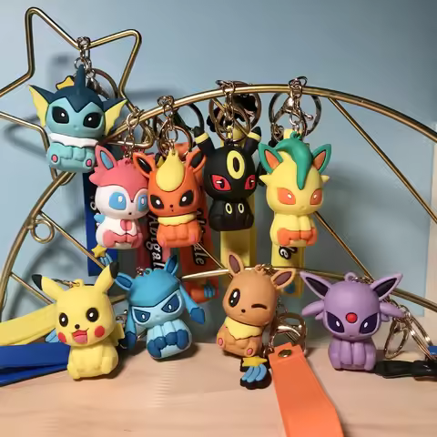 Pokémon Keychain Pendant Eevee Vaporeon Jolteon Flareon Espeon Umbreon Leafeon Glaceon Sylveon Backp
