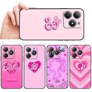 Waterproof soft silicone phone Realme C51S C67 C68 C63 C61 P1 Note 50 Glitter Pink Fashion Print cas